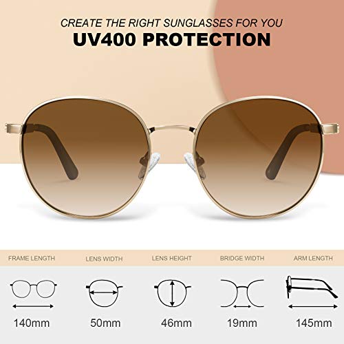 CARFIA Polarised Womens Sunglasses Vintage UV400 Protection Acetate Frame