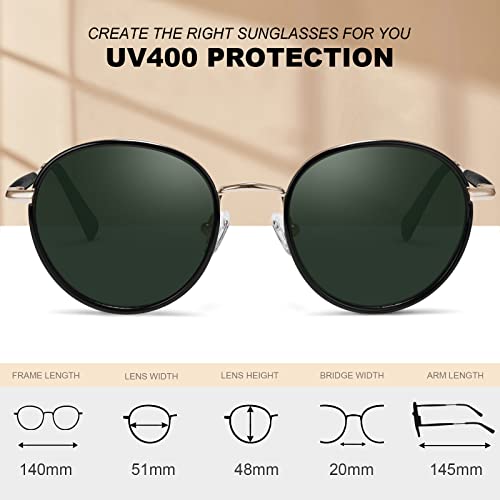 CARFIA Polarised Womens Sunglasses Vintage UV400 Protection Acetate Frame