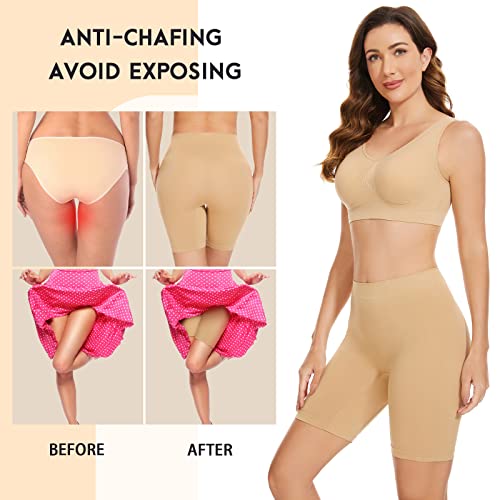 SIHOHAN Womens Slip Shorts Comfortable Short Pants Ultra Soft Seamless Long Briefs for Under Dresses Leggings and Yoga