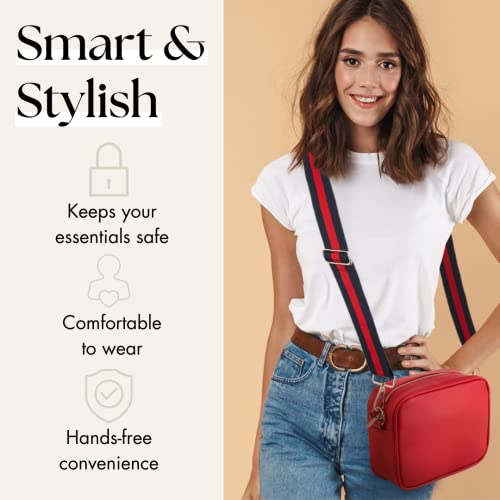 Lily England Ladies Cross Body Bag - Handbag with Adjustable Wide Strap & Gold Purse Chain - Multipurpose Shoulder & Crossbody Bags for Women