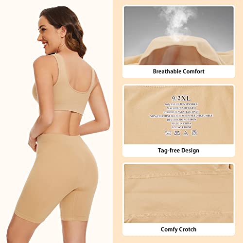 SIHOHAN Womens Slip Shorts Comfortable Short Pants Ultra Soft Seamless Long Briefs for Under Dresses Leggings and Yoga