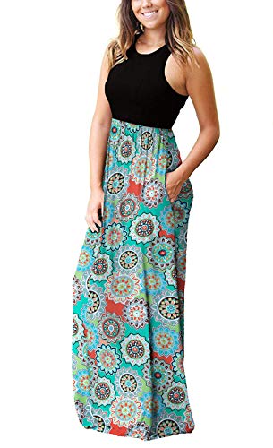 PCEAIIH Women's Maxi Dress Casual Deep V Short Sleeve Floral Ladies Wrap Long Dress with Pockets