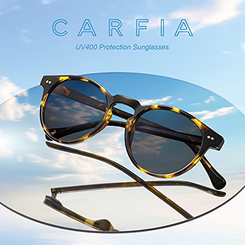 CARFIA Polarised Womens Sunglasses Vintage UV400 Protection Acetate Frame