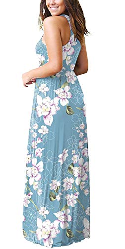 PCEAIIH Women's Maxi Dress Casual Deep V Short Sleeve Floral Ladies Wrap Long Dress with Pockets