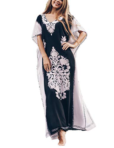 Bsubseach Swimsuit Cover Up for Swimwear Women Kaftan Dresses Summer Caftan with Drawstring