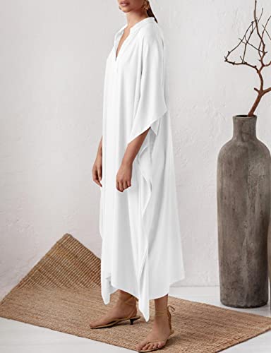 Bsubseach Swimsuit Cover Up for Swimwear Women Kaftan Dresses Summer Caftan with Drawstring