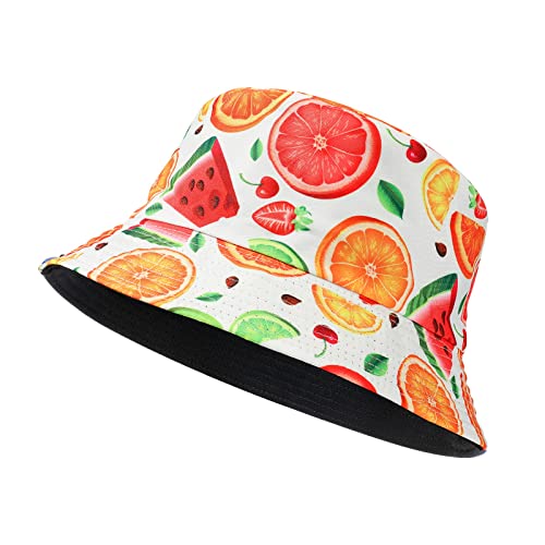 MengPa Unisex Bucket Hat Men Women Summer Travel Sun Fisherman Hats Reversible
