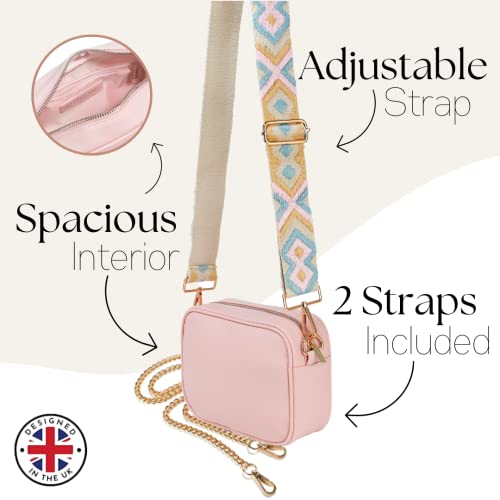 Lily England Ladies Cross Body Bag - Handbag with Adjustable Wide Strap & Gold Purse Chain - Multipurpose Shoulder & Crossbody Bags for Women