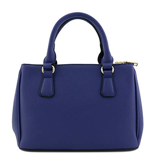 2pcs Set Classic Triple Zip Top Handle Small Satchel Bag with Zip Around Wallet