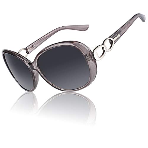 CGID Sunglasses Womens Ladies Polarised Retro Designer Sun Glasses Brown Big Frame Oversized Shades UV Protection Goggles
