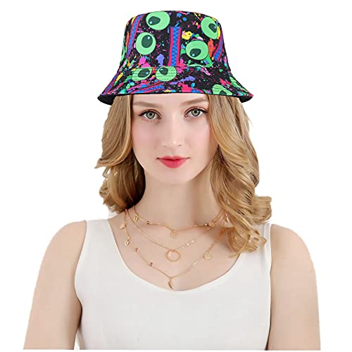 MengPa Unisex Bucket Hat Men Women Summer Travel Sun Fisherman Hats Reversible