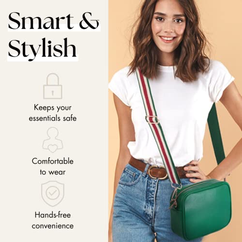 Lily England Ladies Cross Body Bag - Handbag with Adjustable Wide Strap & Gold Purse Chain - Multipurpose Shoulder & Crossbody Bags for Women