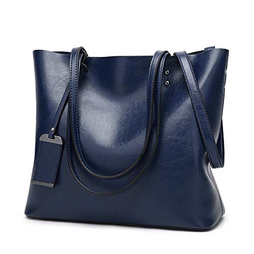 Aileese Womens Soft Leather Handbags Large Capacity Retro Vintage Top-Handle Casual Tote Shoulder Bags