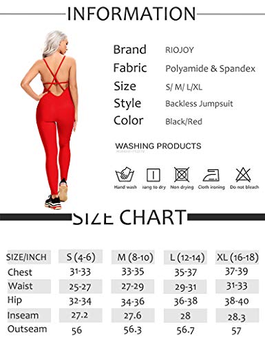 RIOJOY Backless Sports Bandage Romper Playsuit Yoga Jumpsuit for Women All in One Gym Wear