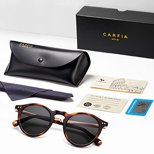 CARFIA Polarised Womens Sunglasses Vintage UV400 Protection Acetate Frame