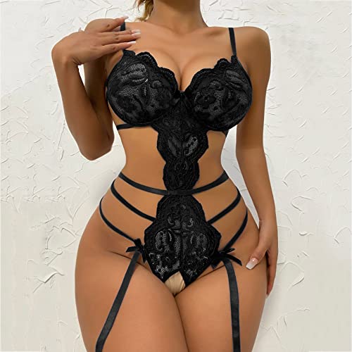 AMhomely Lingerie for Women Naughty Lace Lingerie Teddy Bodysuit Lingerie
