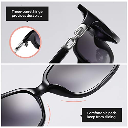 AOMASTE Retro Square Polarized Sunglasses for Women 100% UV400 Protection Lens Driving Outdoor Eyewear