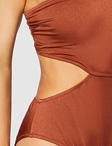 Iris & Lilly Women's One Shoulder Cut Out Swimsuit