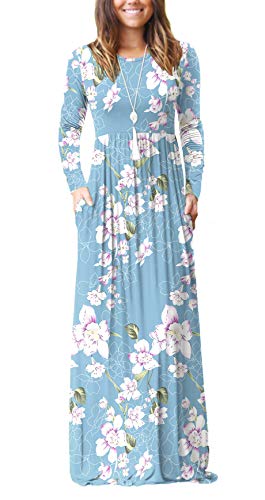 PCEAIIH Women's Maxi Dress Casual Deep V Short Sleeve Floral Ladies Wrap Long Dress with Pockets