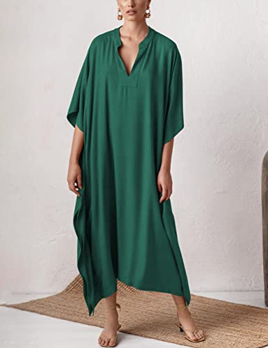 Bsubseach Swimsuit Cover Up for Swimwear Women Kaftan Dresses Summer Caftan with Drawstring