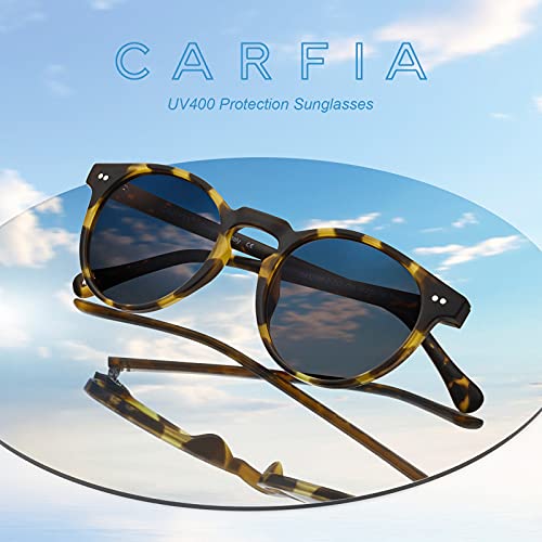 CARFIA Polarised Womens Sunglasses Vintage UV400 Protection Acetate Frame