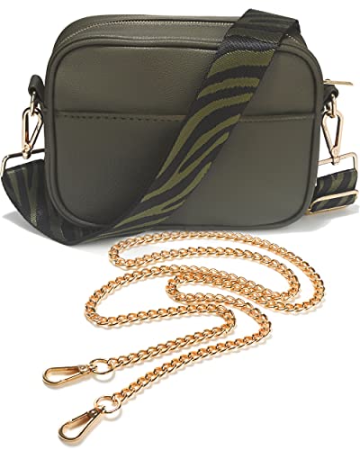 Lily England Ladies Cross Body Bag - Handbag with Adjustable Wide Strap & Gold Purse Chain - Multipurpose Shoulder & Crossbody Bags for Women
