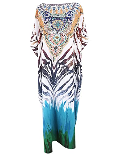 Bsubseach Swimsuit Cover Up for Swimwear Women Kaftan Dresses Summer Caftan with Drawstring