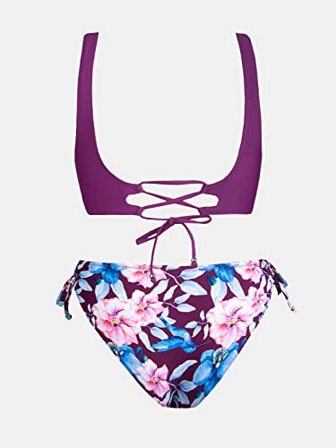 CUPSHE Women's Bikini Set Twist Front Tie Side Bikini Swimsuit Two Piece Swimwear Bathing Suits