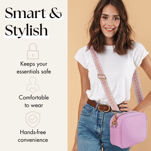 Lily England Ladies Cross Body Bag - Handbag with Adjustable Wide Strap & Gold Purse Chain - Multipurpose Shoulder & Crossbody Bags for Women