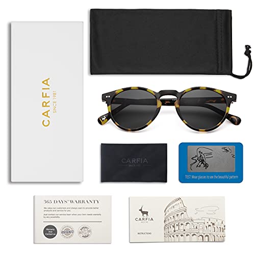 CARFIA Polarised Womens Sunglasses Vintage UV400 Protection Acetate Frame