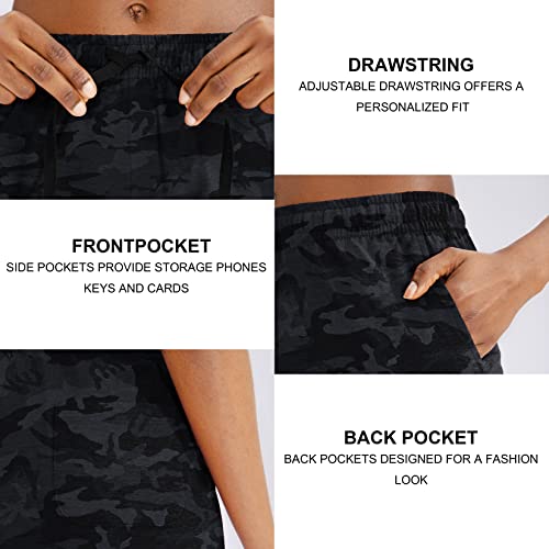 G Gradual Women's Bermuda Shorts Jersey Shorts with Deep Pockets 7" Long Shorts for Women Lounge Walking Athletic
