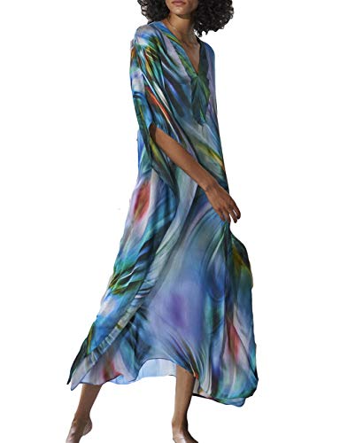 Bsubseach Swimsuit Cover Up for Swimwear Women Kaftan Dresses Summer Caftan with Drawstring