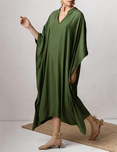 Bsubseach Swimsuit Cover Up for Swimwear Women Kaftan Dresses Summer Caftan with Drawstring