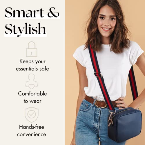 Lily England Ladies Cross Body Bag - Handbag with Adjustable Wide Strap & Gold Purse Chain - Multipurpose Shoulder & Crossbody Bags for Women