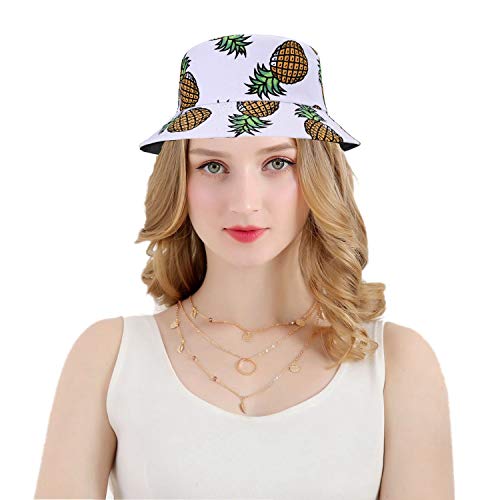 MengPa Unisex Bucket Hat Men Women Summer Travel Sun Fisherman Hats Reversible