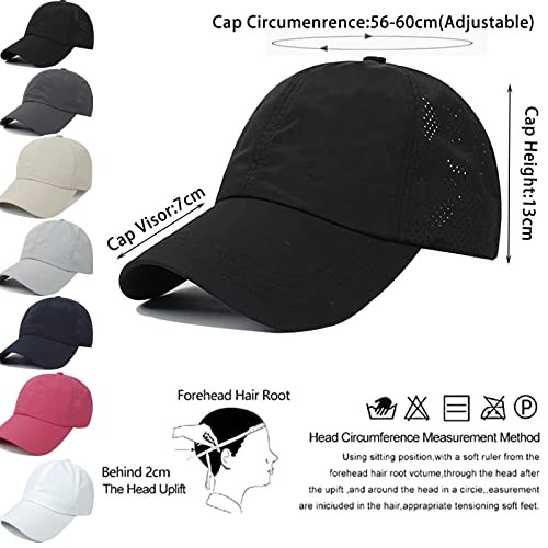Womens Criss Cross Ponytail Baseball Cap,High Messy Bun Ponycap Quick Drying Mesh Outdoor Sports Hat with Ponytail Hole Adjustable Travel Summer Hat