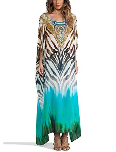 Bsubseach Swimsuit Cover Up for Swimwear Women Kaftan Dresses Summer Caftan with Drawstring