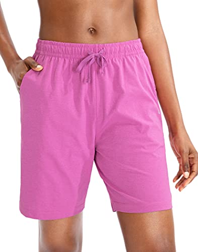 G Gradual Women's Bermuda Shorts Jersey Shorts with Deep Pockets 7" Long Shorts for Women Lounge Walking Athletic