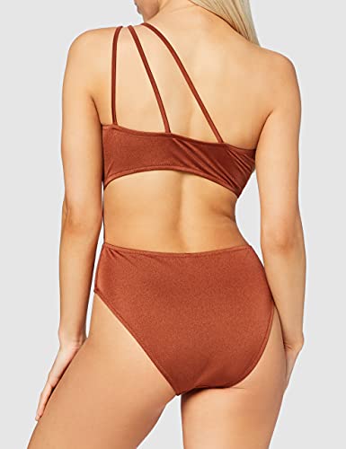 Iris & Lilly Women's One Shoulder Cut Out Swimsuit