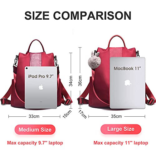Charmore Women Backpack Ladies Rucksack Waterproof Nylon School bags Anti-theft Dayback Shoulder Bags