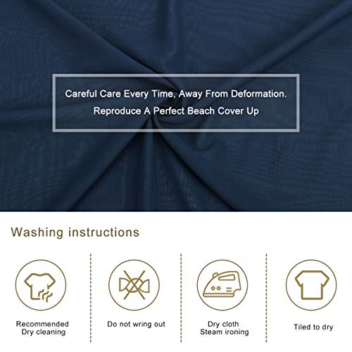 Women's Chiffon Tassel Swimsuit Summer Beach Cover Up Swimwear Dress Beachwear (Black)