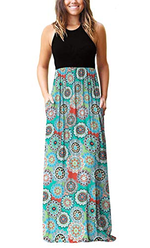 PCEAIIH Women's Maxi Dress Casual Deep V Short Sleeve Floral Ladies Wrap Long Dress with Pockets