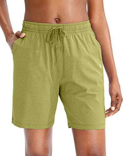 G Gradual Women's Bermuda Shorts Jersey Shorts with Deep Pockets 7" Long Shorts for Women Lounge Walking Athletic