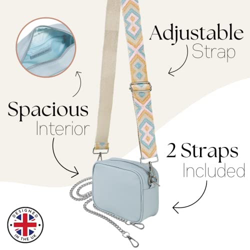 Lily England Ladies Cross Body Bag - Handbag with Adjustable Wide Strap & Gold Purse Chain - Multipurpose Shoulder & Crossbody Bags for Women