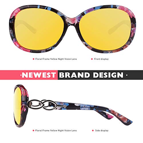 CGID Sunglasses Womens Ladies Polarised Retro Designer Sun Glasses Brown Big Frame Oversized Shades UV Protection Goggles