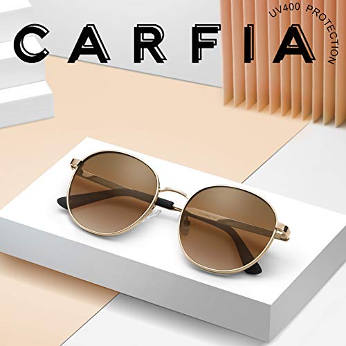 CARFIA Polarised Womens Sunglasses Vintage UV400 Protection Acetate Frame