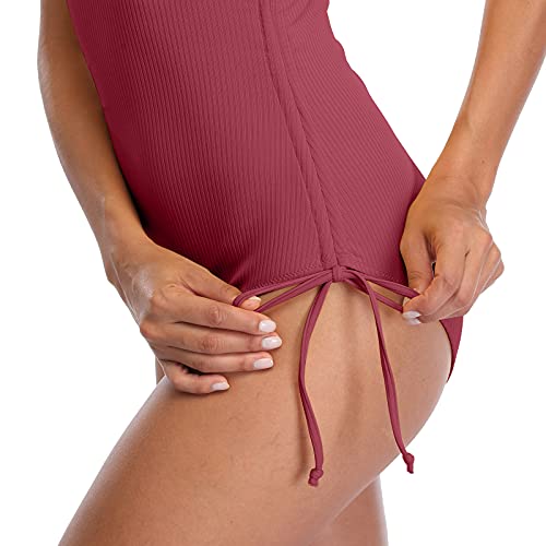 CharmLeaks Women's One Piece Swimming Costume Plunge Cutout Monokini Bathing Suit