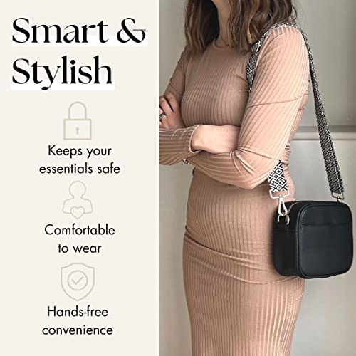 Lily England Ladies Cross Body Bag - Handbag with Adjustable Wide Strap & Gold Purse Chain - Multipurpose Shoulder & Crossbody Bags for Women