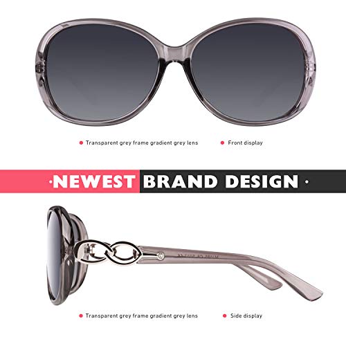 CGID Sunglasses Womens Ladies Polarised Retro Designer Sun Glasses Brown Big Frame Oversized Shades UV Protection Goggles