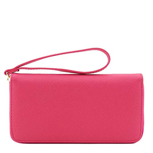 2pcs Set Classic Triple Zip Top Handle Small Satchel Bag with Zip Around Wallet